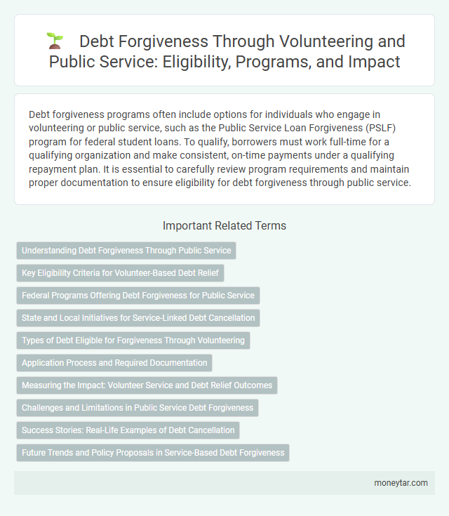 Debt Forgiveness Through Volunteering and Public Service: Eligibility, Programs, and Impact