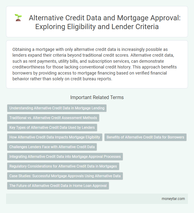 Alternative Credit Data and Mortgage Approval: Exploring Eligibility and Lender Criteria