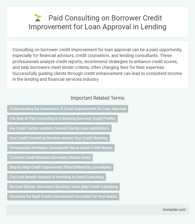 Paid Consulting on Borrower Credit Improvement for Loan Approval in Lending