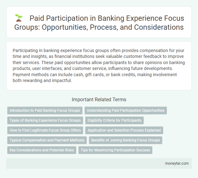 Paid Participation in Banking Experience Focus Groups: Opportunities, Process, and Considerations