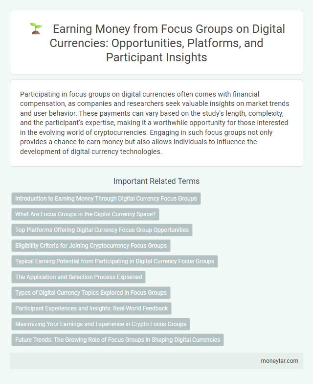 Earning Money from Focus Groups on Digital Currencies: Opportunities, Platforms, and Participant Insights