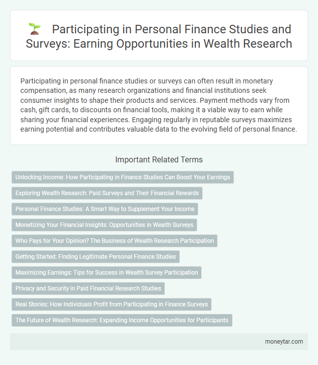 Participating in Personal Finance Studies and Surveys: Earning Opportunities in Wealth Research