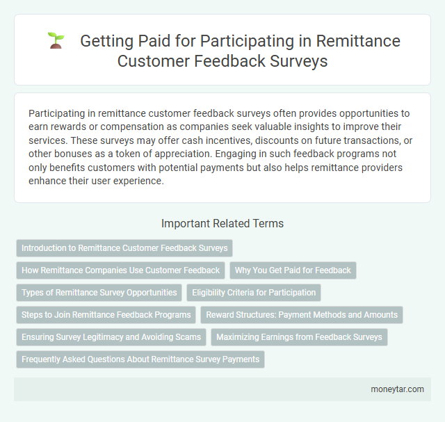 Getting Paid for Participating in Remittance Customer Feedback Surveys