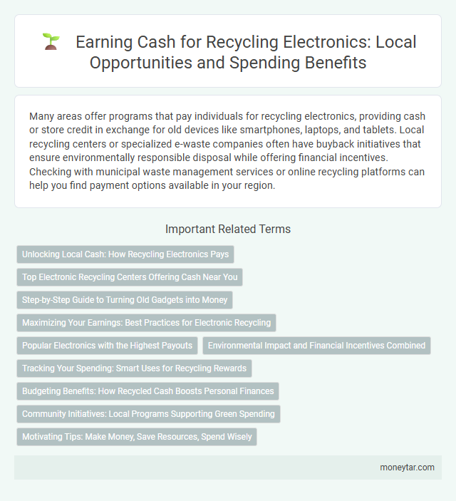 Earning Cash for Recycling Electronics: Local Opportunities and Spending Benefits