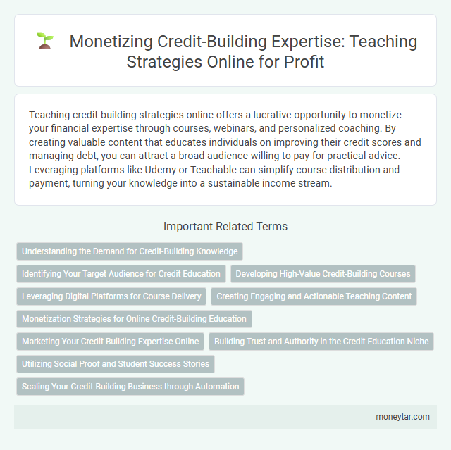 Monetizing Credit-Building Expertise: Teaching Strategies Online for Profit