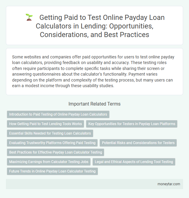 Getting Paid to Test Online Payday Loan Calculators in Lending: Opportunities, Considerations, and Best Practices