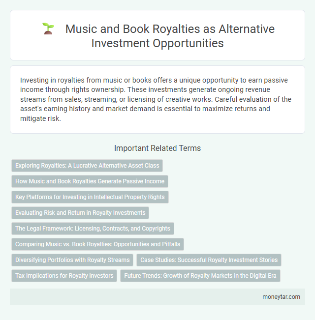 Music and Book Royalties as Alternative Investment Opportunities