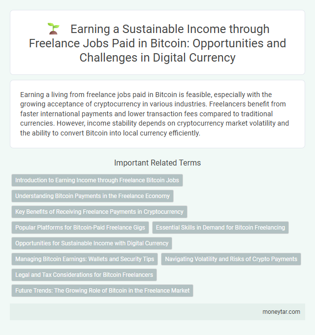 Earning a Sustainable Income through Freelance Jobs Paid in Bitcoin: Opportunities and Challenges in Digital Currency