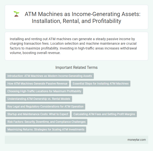 ATM Machines as Income-Generating Assets: Installation, Rental, and Profitability