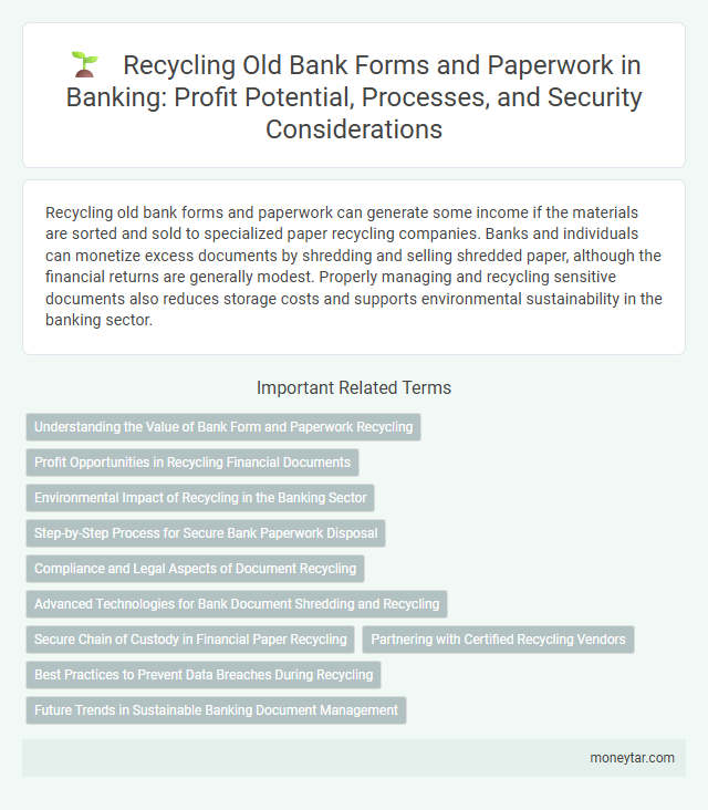 Recycling Old Bank Forms and Paperwork in Banking: Profit Potential, Processes, and Security Considerations