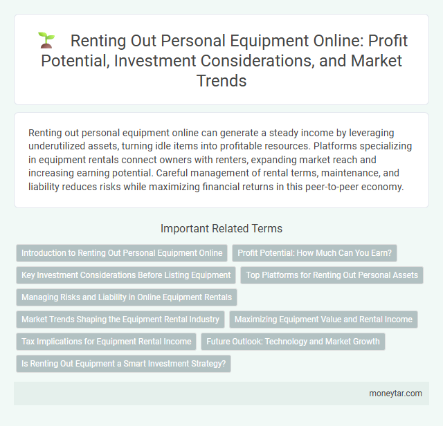 Renting Out Personal Equipment Online: Profit Potential, Investment Considerations, and Market Trends
