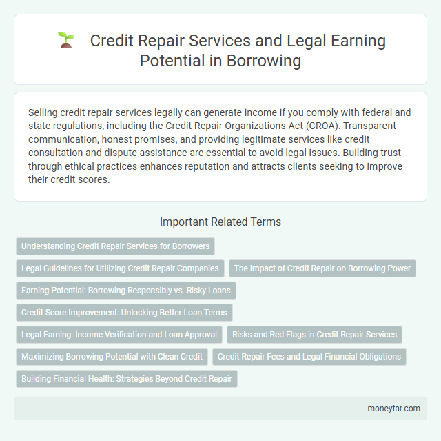 Credit Repair Services and Legal Earning Potential in Borrowing