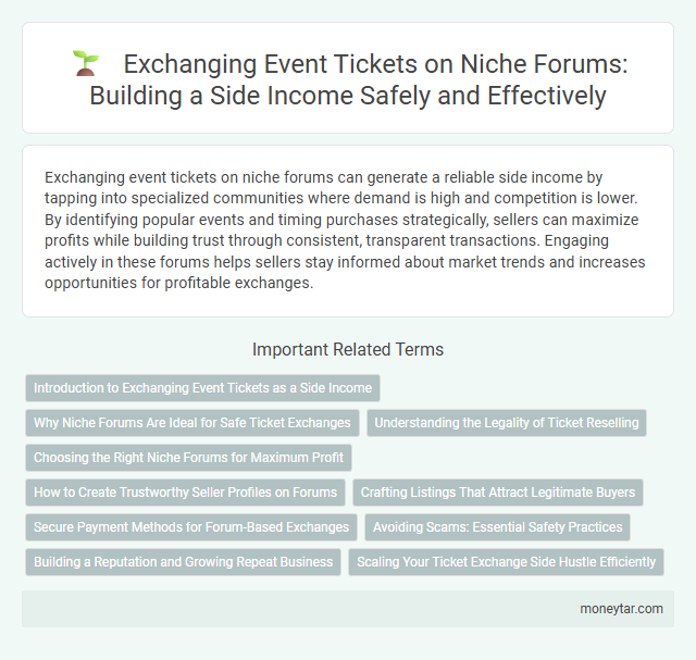 Exchanging Event Tickets on Niche Forums: Building a Side Income Safely and Effectively