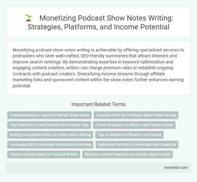 Monetizing Podcast Show Notes Writing: Strategies, Platforms, and Income Potential