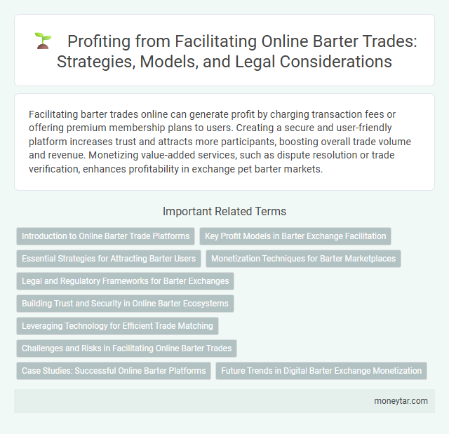 Profiting from Facilitating Online Barter Trades: Strategies, Models, and Legal Considerations