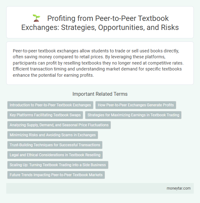 Profiting from Peer-to-Peer Textbook Exchanges: Strategies, Opportunities, and Risks