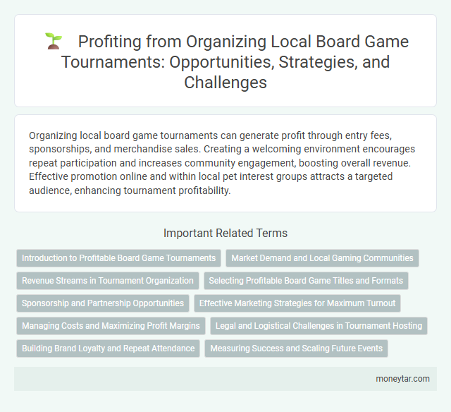 Profiting from Organizing Local Board Game Tournaments: Opportunities, Strategies, and Challenges