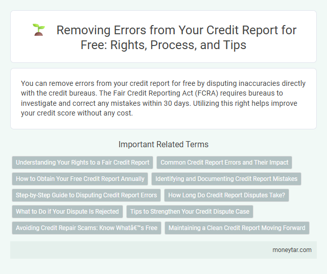 Removing Errors from Your Credit Report for Free: Rights, Process, and Tips