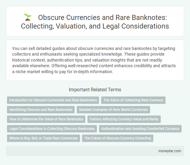 Obscure Currencies and Rare Banknotes: Collecting, Valuation, and Legal Considerations