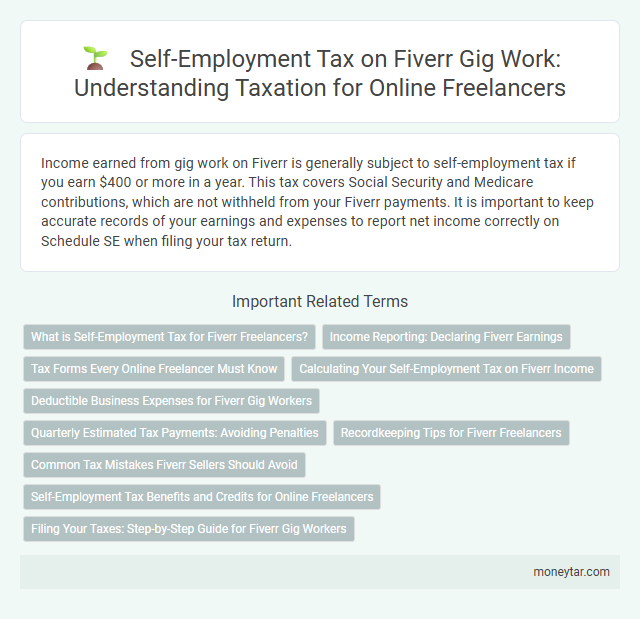 Self-Employment Tax on Fiverr Gig Work: Understanding Taxation for Online Freelancers