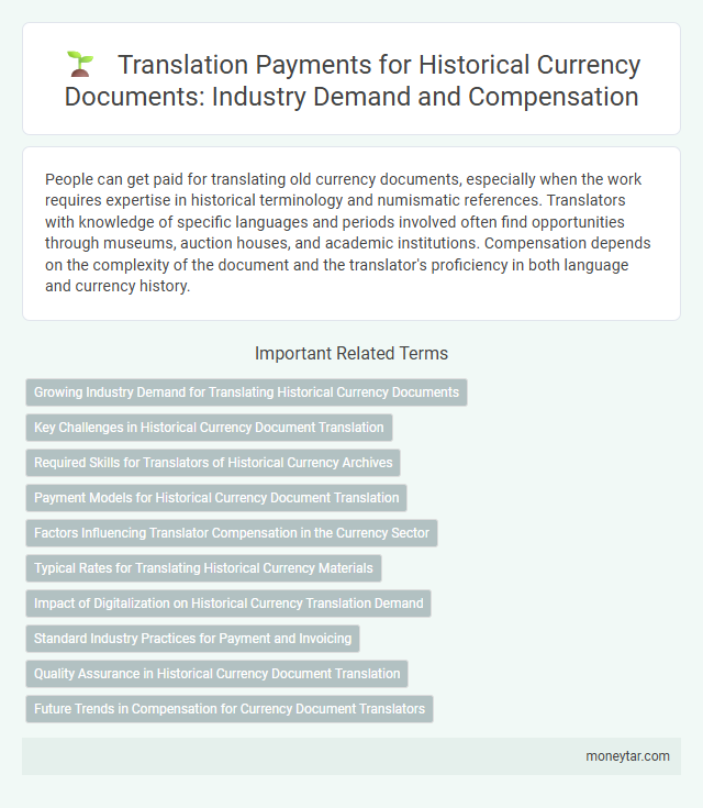 Translation Payments for Historical Currency Documents: Industry Demand and Compensation