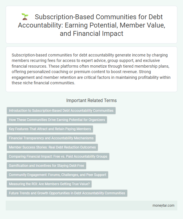 Subscription-Based Communities for Debt Accountability: Earning Potential, Member Value, and Financial Impact