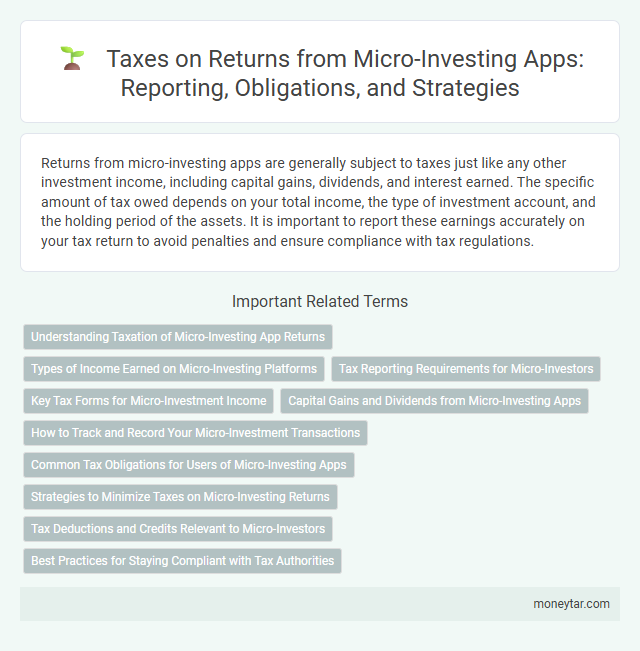 Taxes on Returns from Micro-Investing Apps: Reporting, Obligations, and Strategies