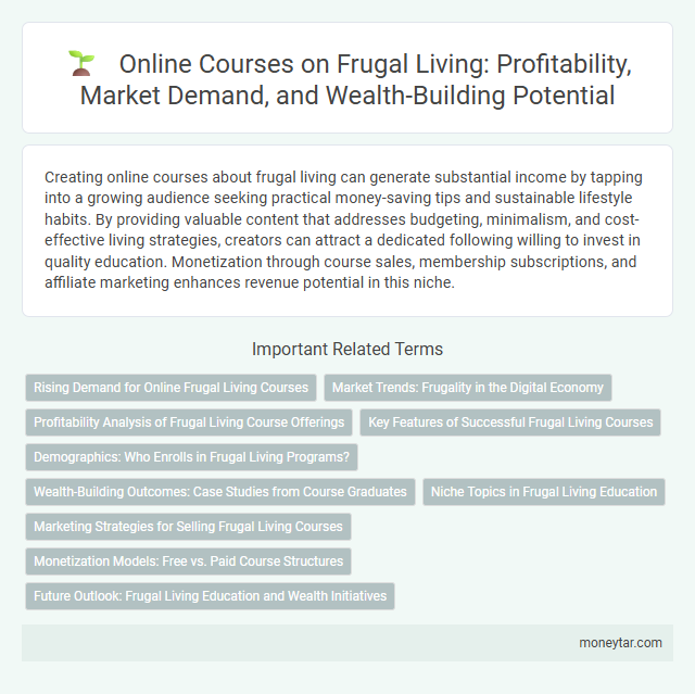 Online Courses on Frugal Living: Profitability, Market Demand, and Wealth-Building Potential