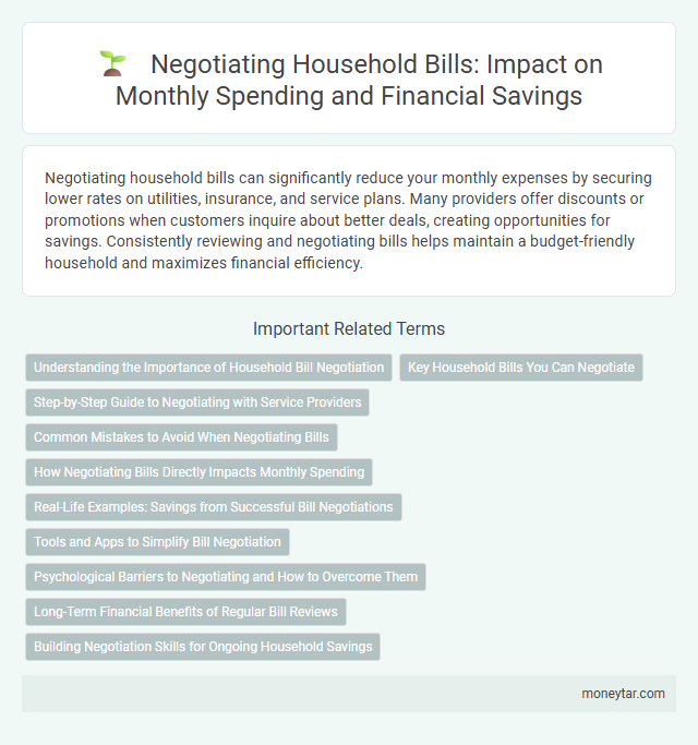 Negotiating Household Bills: Impact on Monthly Spending and Financial Savings