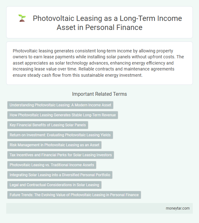 Photovoltaic Leasing as a Long-Term Income Asset in Personal Finance