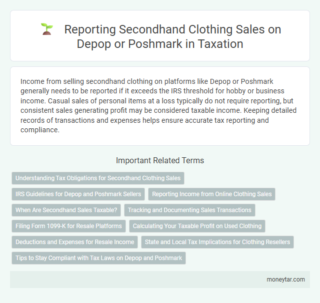 Reporting Secondhand Clothing Sales on Depop or Poshmark in Taxation