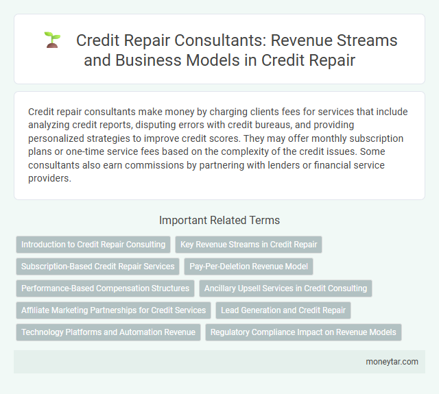 Credit Repair Consultants: Revenue Streams and Business Models in Credit Repair