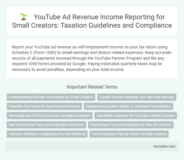 YouTube Ad Revenue Income Reporting for Small Creators: Taxation Guidelines and Compliance