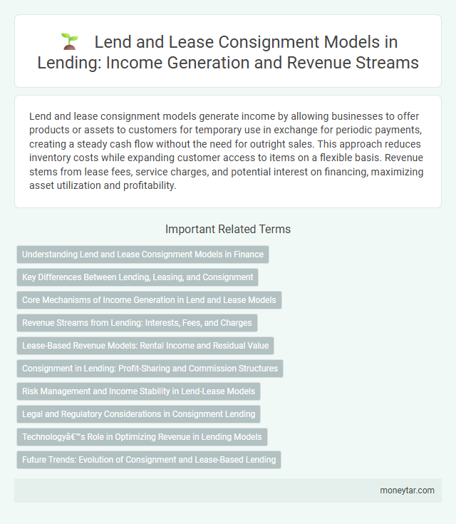 Lend and Lease Consignment Models in Lending: Income Generation and Revenue Streams