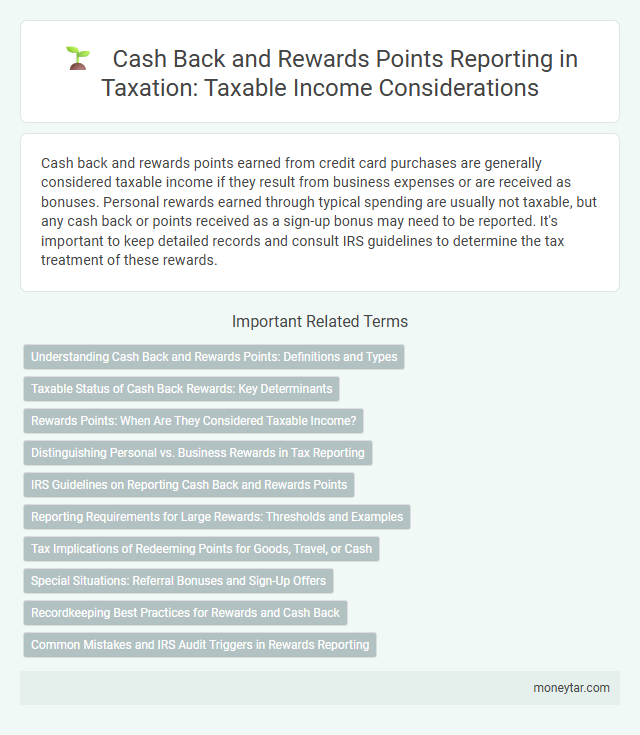 Cash Back and Rewards Points Reporting in Taxation: Taxable Income Considerations