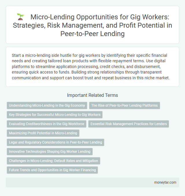 Micro-Lending Opportunities for Gig Workers: Strategies, Risk Management, and Profit Potential in Peer-to-Peer Lending