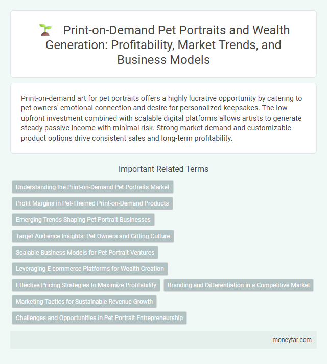 Print-on-Demand Pet Portraits and Wealth Generation: Profitability, Market Trends, and Business Models