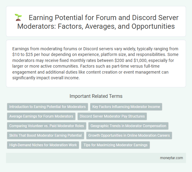 Earning Potential for Forum and Discord Server Moderators: Factors, Averages, and Opportunities