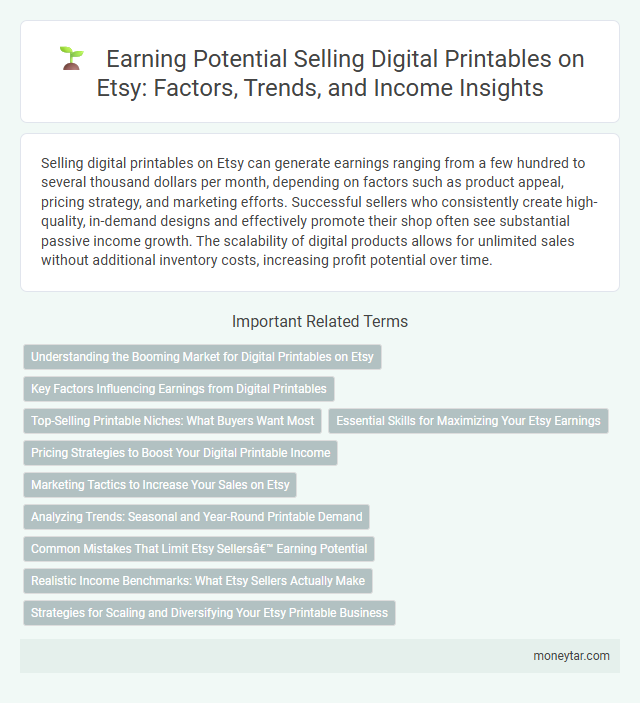 Earning Potential Selling Digital Printables on Etsy: Factors, Trends, and Income Insights