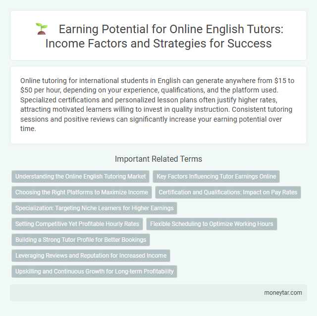 Earning Potential for Online English Tutors: Income Factors and Strategies for Success