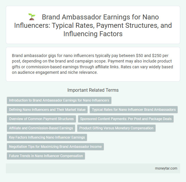 Brand Ambassador Earnings for Nano Influencers: Typical Rates, Payment Structures, and Influencing Factors