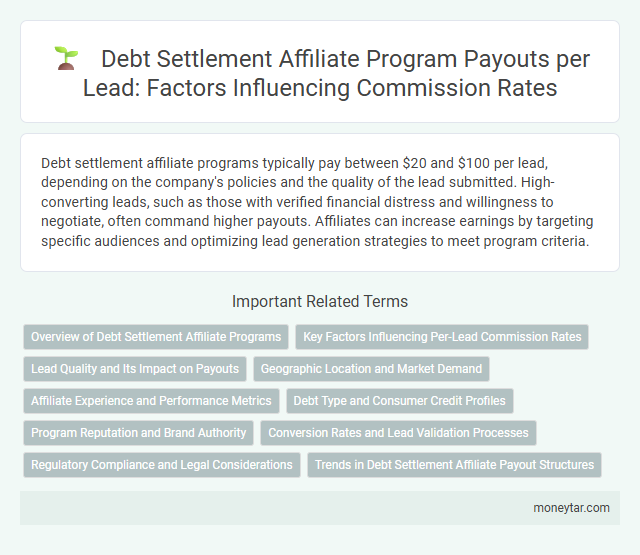 Debt Settlement Affiliate Program Payouts per Lead: Factors Influencing Commission Rates