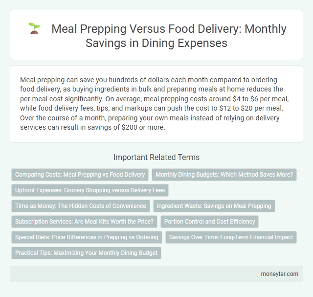 Meal Prepping Versus Food Delivery: Monthly Savings in Dining Expenses