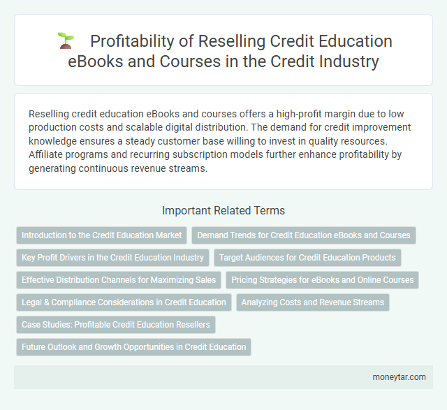 Profitability of Reselling Credit Education eBooks and Courses in the Credit Industry