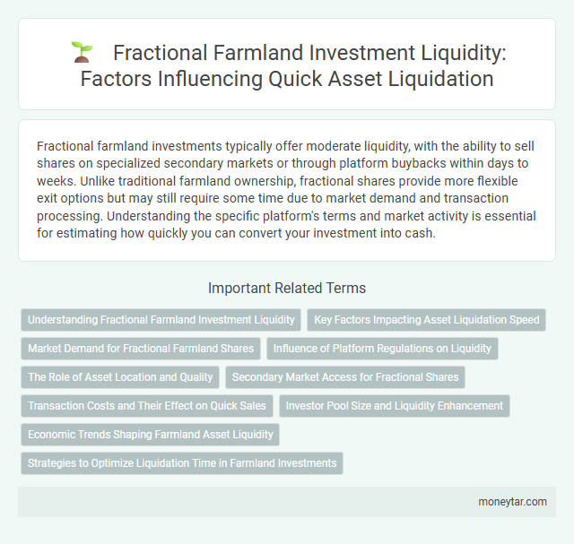 Fractional Farmland Investment Liquidity: Factors Influencing Quick Asset Liquidation