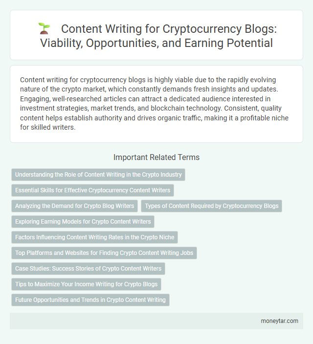 Content Writing for Cryptocurrency Blogs: Viability, Opportunities, and Earning Potential