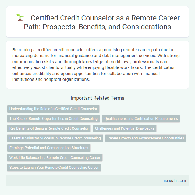 Certified Credit Counselor as a Remote Career Path: Prospects, Benefits, and Considerations