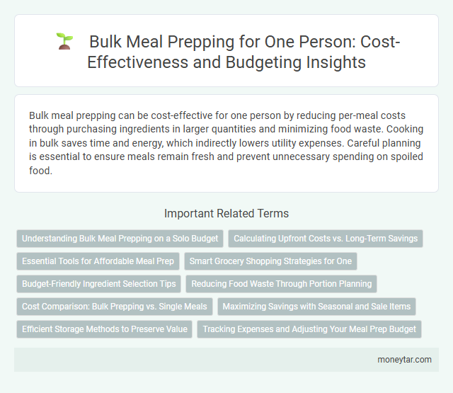 Bulk Meal Prepping for One Person: Cost-Effectiveness and Budgeting Insights