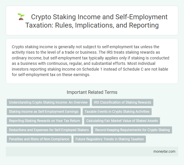 Crypto Staking Income and Self-Employment Taxation: Rules, Implications, and Reporting