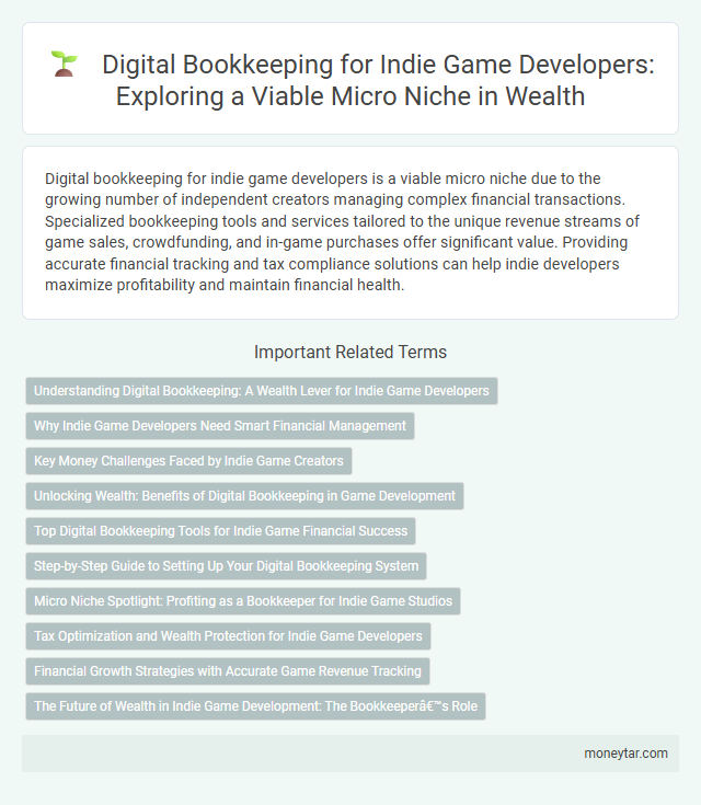 Digital Bookkeeping for Indie Game Developers: Exploring a Viable Micro Niche in Wealth